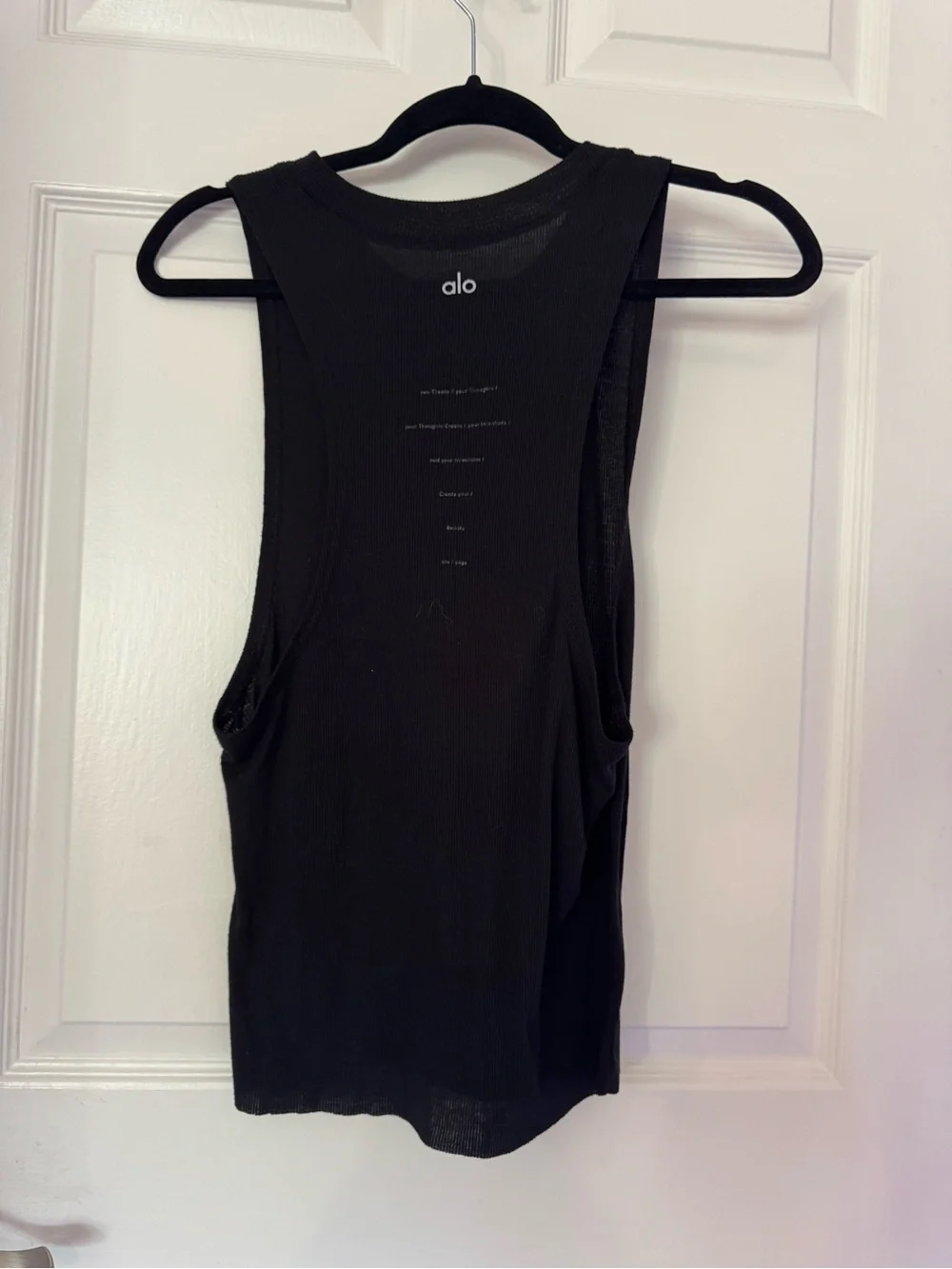 ALO Yoga Black Muscle Tee with 